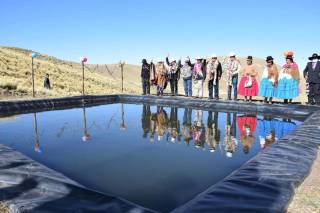 GORE: PUNO PONE EN MARCHA 60 MICRO RESERVORIOS PARA LA COSECHA DE AGUA